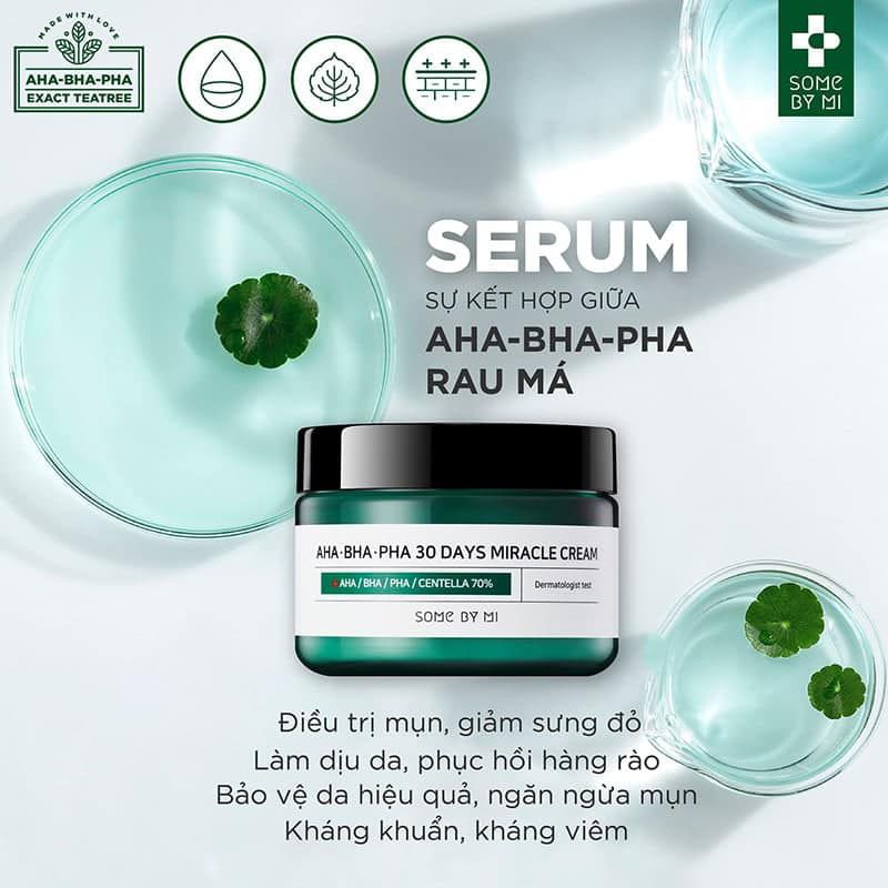 Kem Dưỡng Some By Mi AHA-BHA-PHA 30 Days Miracle Cream Hỗ Trợ Giảm Mụn 60g