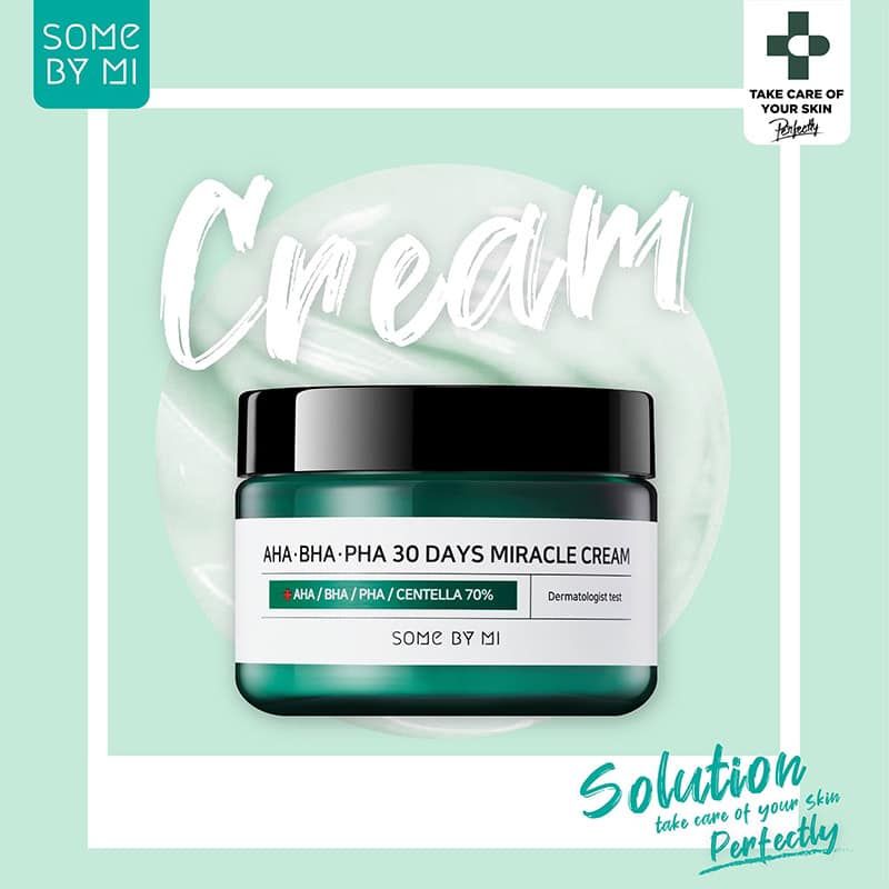 Kem Dưỡng Some By Mi AHA-BHA-PHA 30 Days Miracle Cream Hỗ Trợ Giảm Mụn 60g