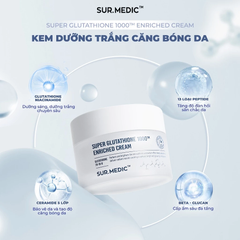 Kem Dưỡng Sur.Medic Super Glutathione 1000TM Enriched Cream Dưỡng Trắng Da 50ml