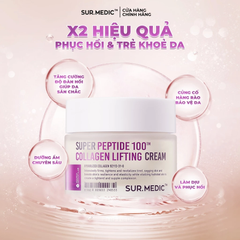Kem Dưỡng Sur.Medic Super Peptide 100TM Collagen Lifting Cream Phục Hồi, Trẻ Khỏe Da