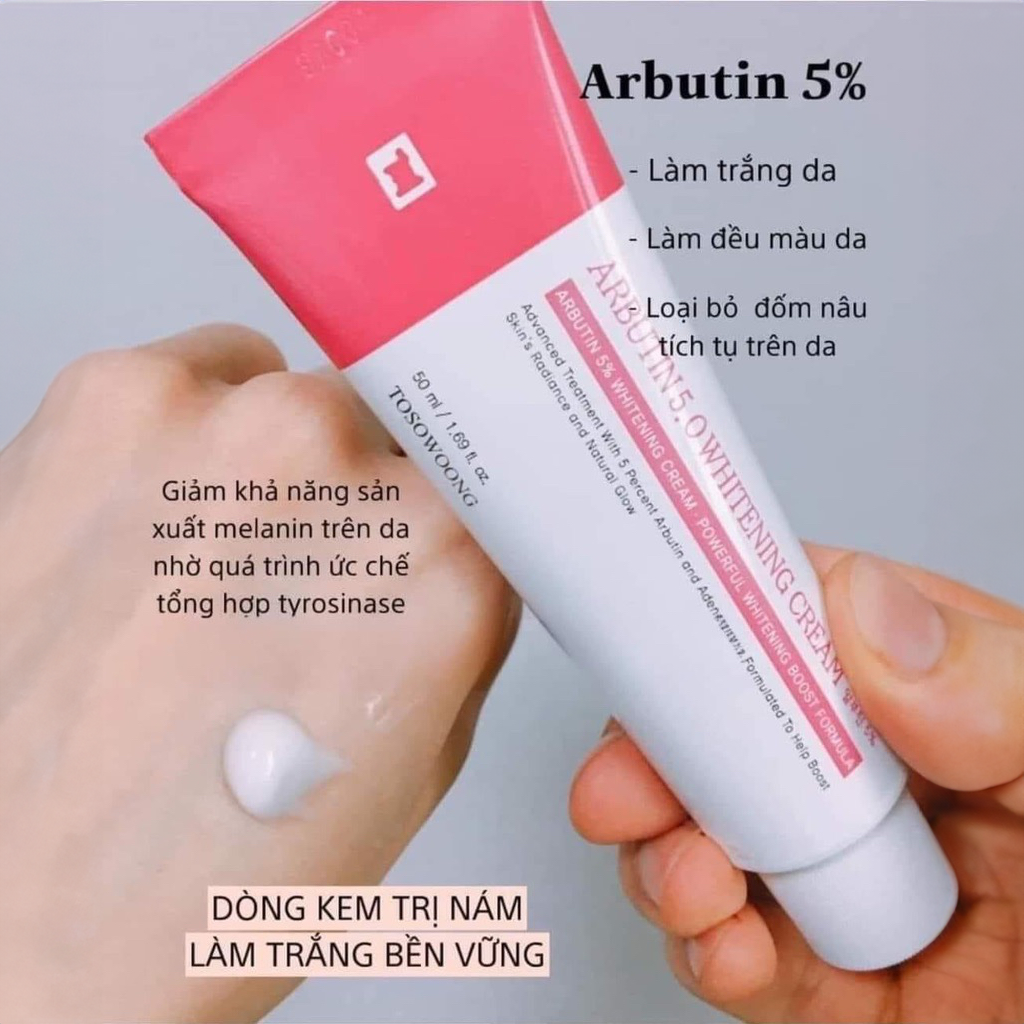 Kem Dưỡng Tosowoong Arbutin 5.0 Whitening Cream Dưỡng Trắng Da 50ml