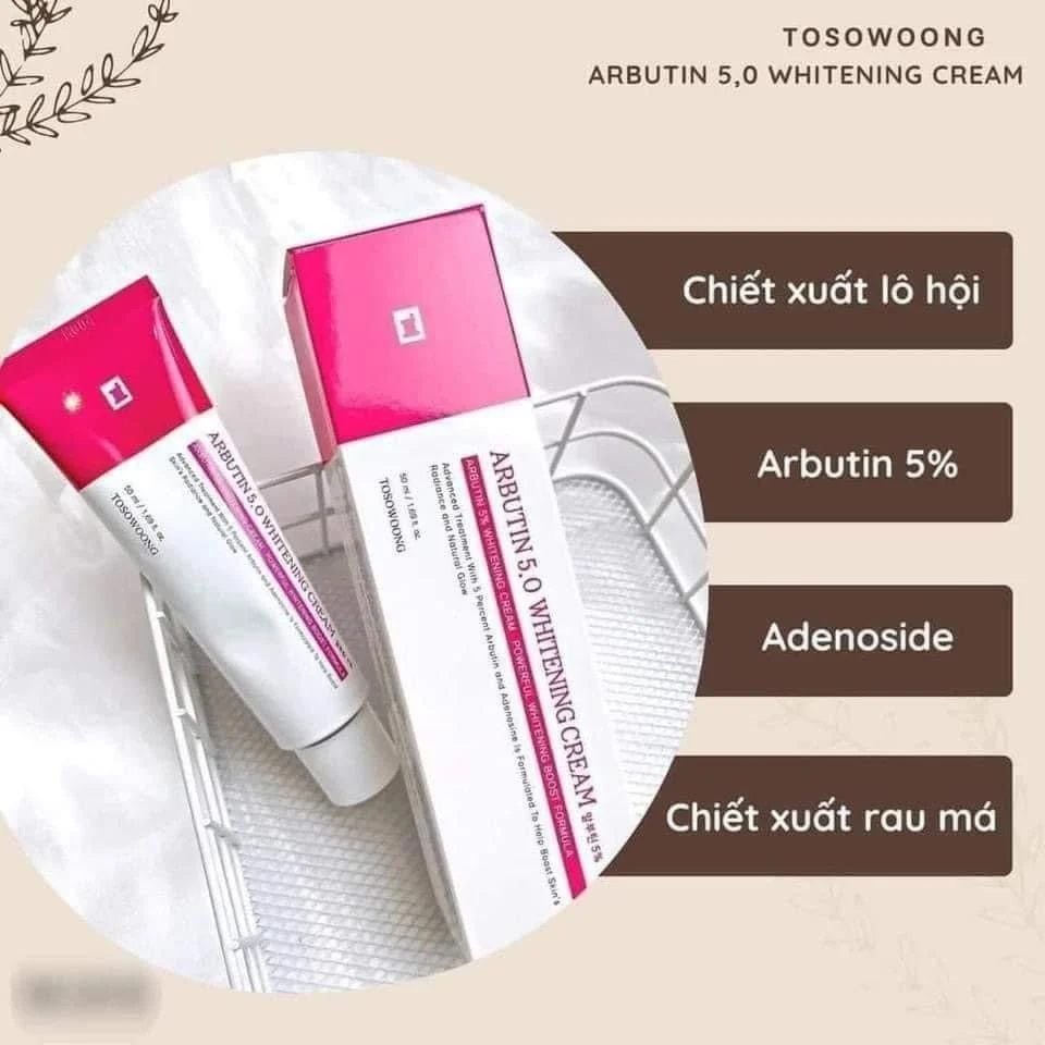 Kem Dưỡng Tosowoong Arbutin 5.0 Whitening Cream Dưỡng Trắng Da 50ml