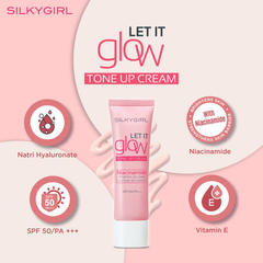 Kem Lót Nâng Tông SilkyGirl Let It Glow Tone Up Cream SPF50/PA+++ 25ml