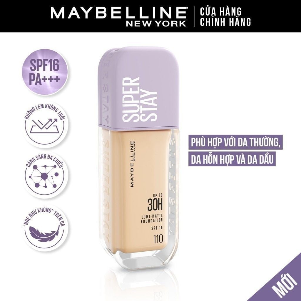 Kem Nền Bắt Sáng Maybelline Superstay Lumi-Matte 30H Foundation