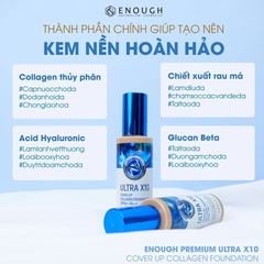 Kem Nền Enough Premium Ultra X10 Cover Up Collagen Foundation 100g