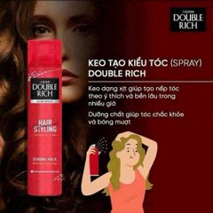 Keo Xịt Cố Định Tóc Double Rich Hair Spray Strong Hold 170ml