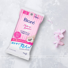 Khăn Tẩy Trang Dưỡng Ẩm Bioré Cleansing Cotton Rich Moisture 10 Miếng - Hồng