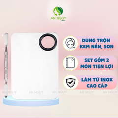 Khay Trộn Kem Nền Kèm Thanh Trộn 2 Đầu