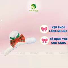 Kẹp Tóc Phối Lông Nhung Xinh Xắn