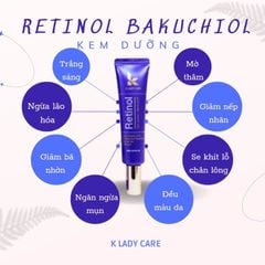 Kem Dưỡng K Lady Care Premium Retinol 0.5% Elastin Cream Trẻ Hoá Da Và Chống Lão Hoá 30ml