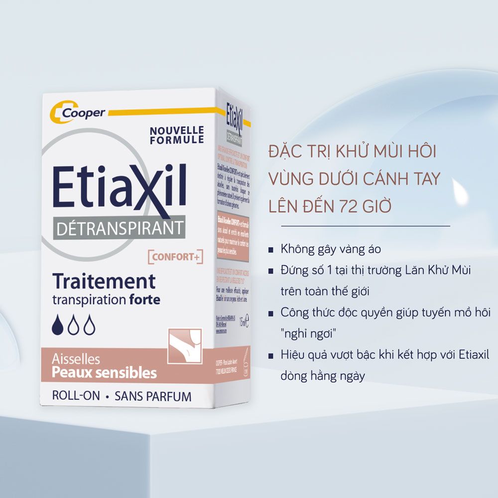 Lăn Khử Mùi Etiaxil Traitement Transpiration Roll-On Đặc Trị Mùi Hôi 15ml