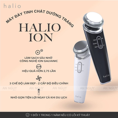 Combo Quà Tặng + Máy Đẩy Tinh Chất HALIO Ion Cleansing & Moisturizing Beauty Device Hỗ Trợ Làm Sạch, Chăm Sóc Da (Màu Đen)