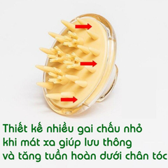Lược Gội Đầu Botanical Amani Oil Làm Sạch, Massage Da Đầu