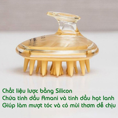 Lược Gội Đầu Botanical Amani Oil Làm Sạch, Massage Da Đầu