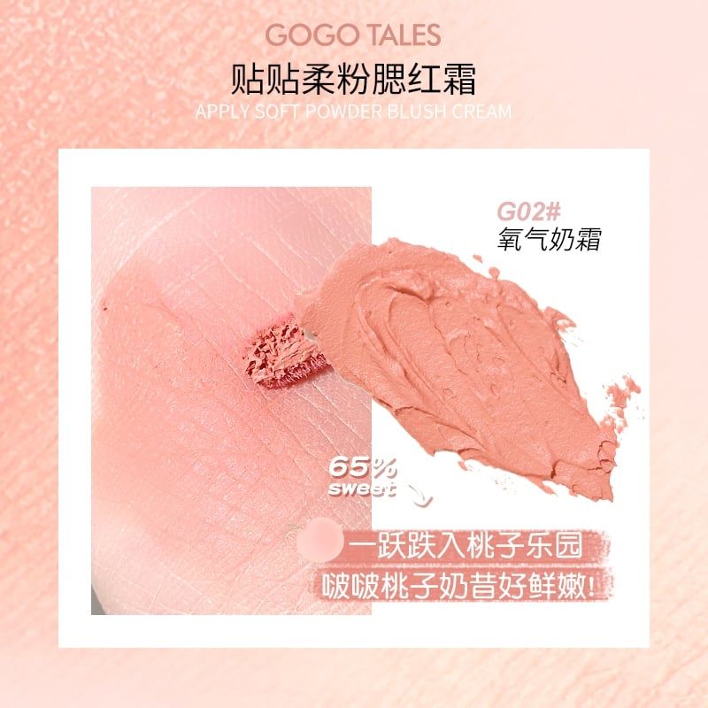 Má Hồng Kem Gogo Tales Apply Soft Powder Blush Cream 7g