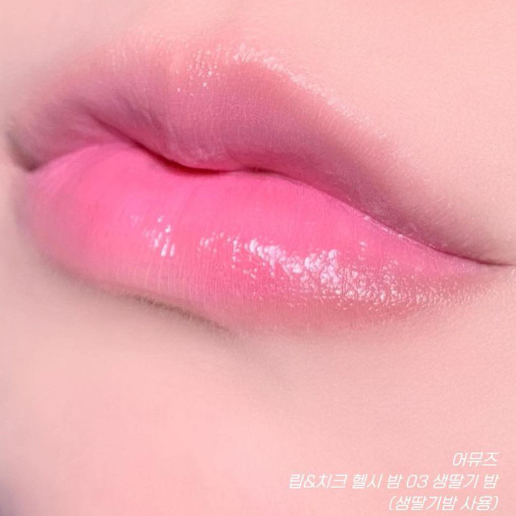 Má Hồng Kem Và Son Dưỡng 2 Ngăn Amuse Lip & Cheek Healthy Balm 1.5gx2