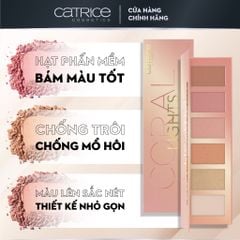 Bảng Phấn Má Và Bắt Sáng 6 Ô Catrice Coral Light Blush & Highlighter Palette 15g #10. Soft Coral