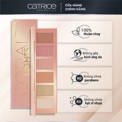 Bảng Phấn Má Và Bắt Sáng 6 Ô Catrice Coral Light Blush & Highlighter Palette 15g #10. Soft Coral