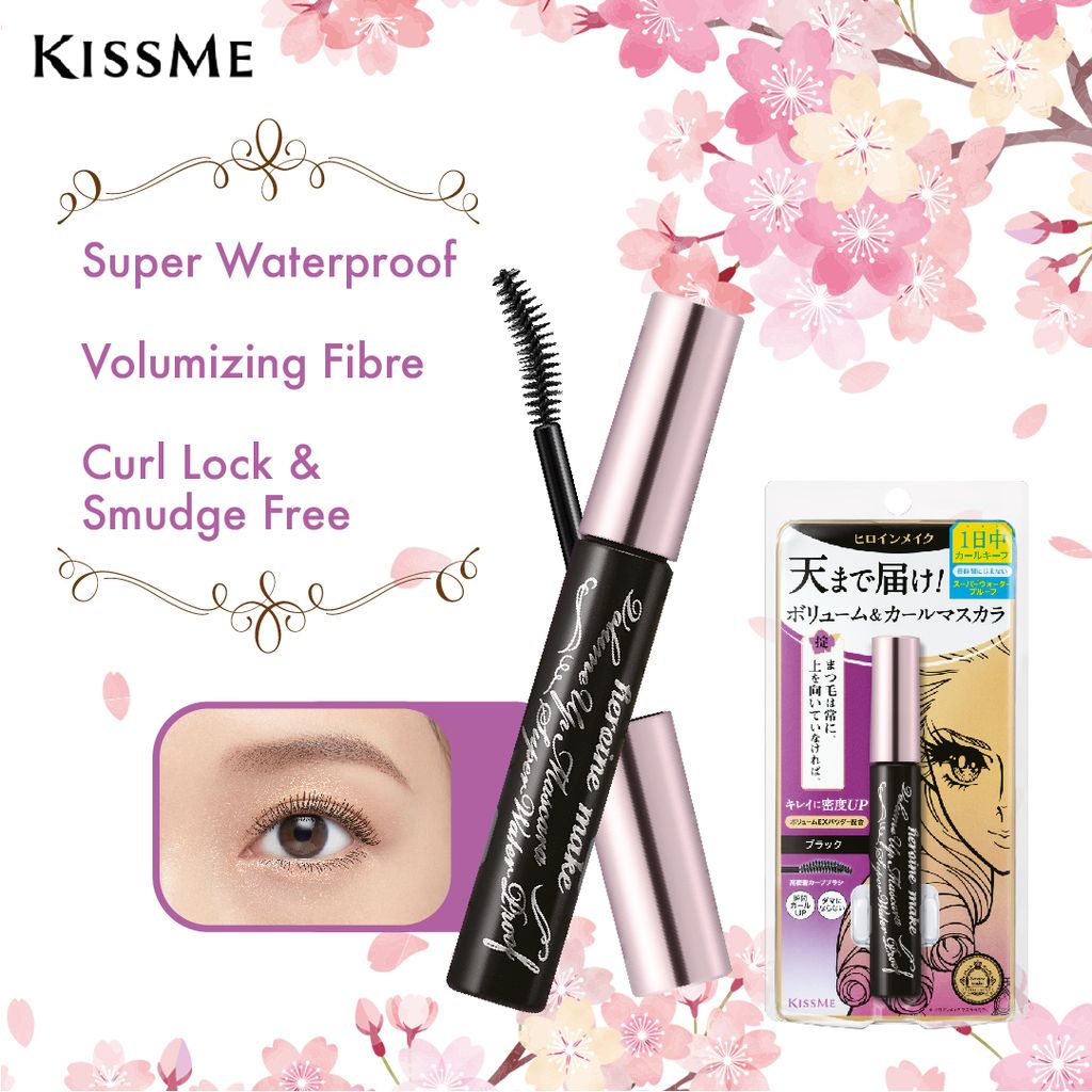 Mascara Kissme Nâng Cong Và Dày Mi Màu Đen Volume UP Mascara Super WP 6gr #01 Black