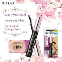 Mascara Kissme Volume UP Mascara Super WP Nâng Cong Và Dày Mi Màu Đen 6gr #01 Black
