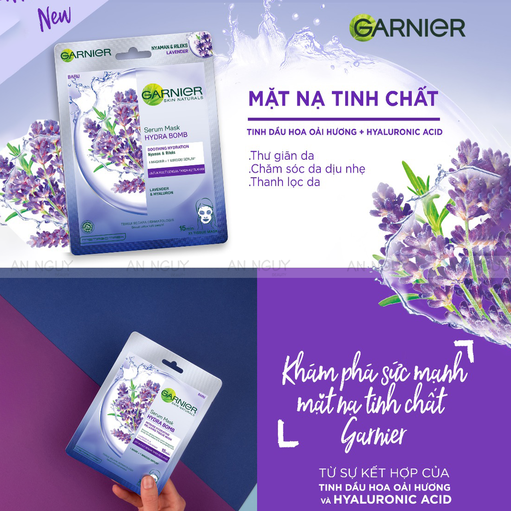 Mặt Nạ Dưỡng Da Garnier Serum Mask Chứa Dưỡng Chất Tự Nhiên 28g