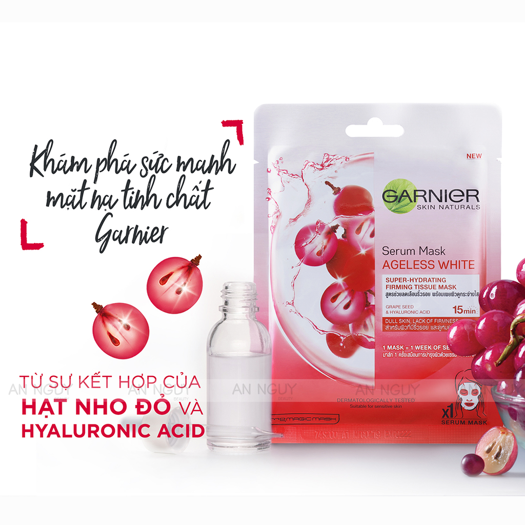 Mặt Nạ Dưỡng Da Garnier Serum Mask Chứa Dưỡng Chất Tự Nhiên 28g