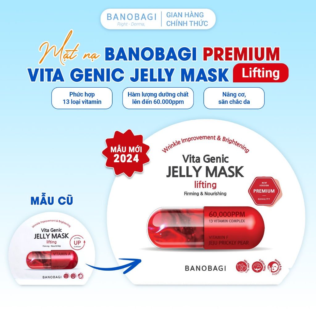 Mặt Nạ Banobagi Vita Genic Jelly Mask Dưỡng Da Trắng Khỏe 30gr