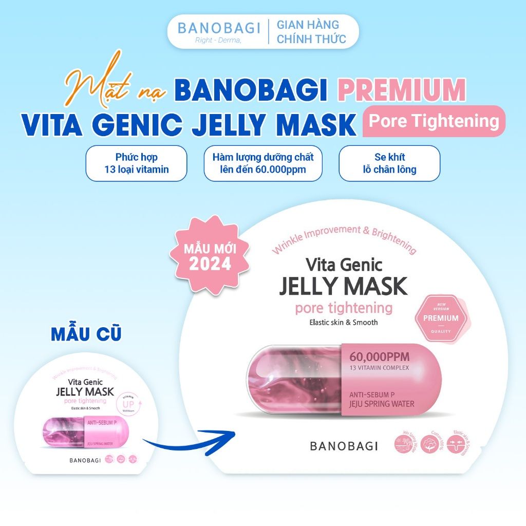 Mặt Nạ Banobagi Vita Genic Jelly Mask Dưỡng Da Trắng Khỏe 30gr