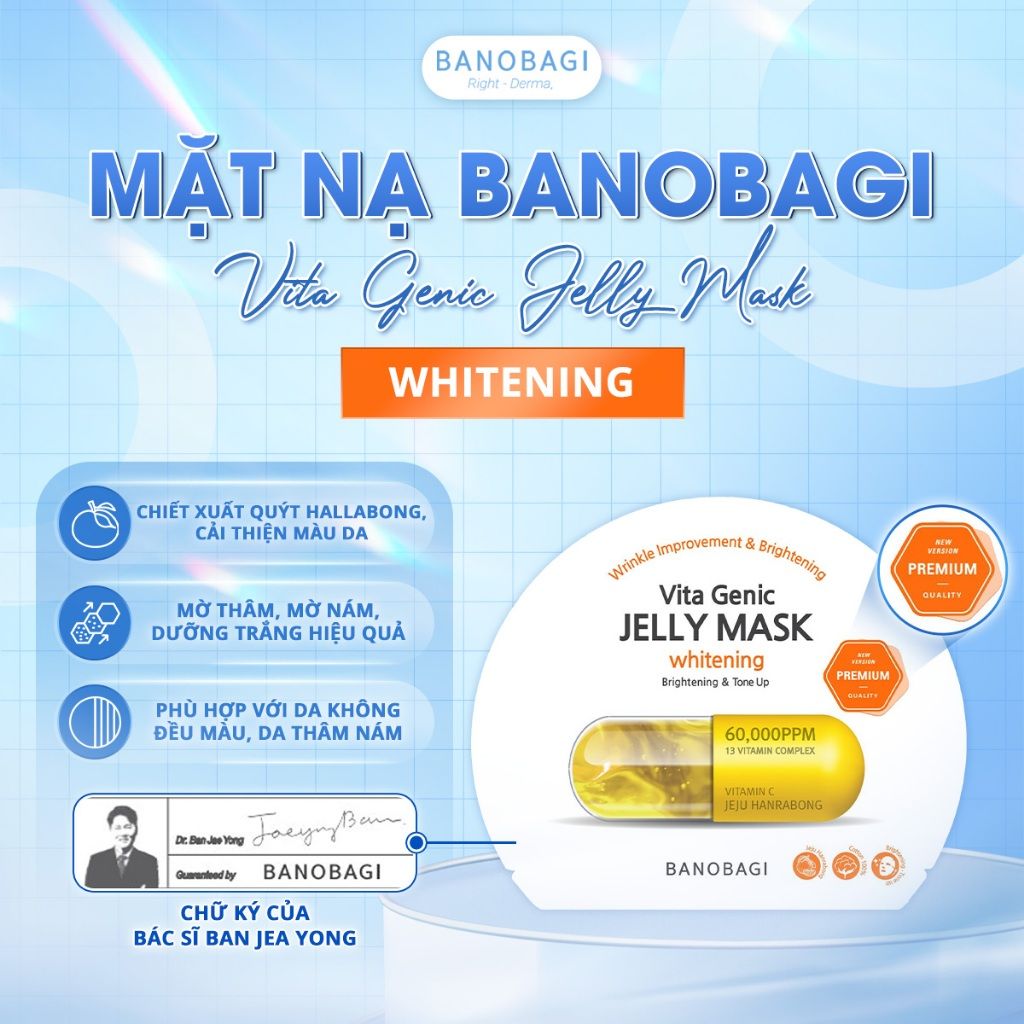Mặt Nạ Banobagi Vita Genic Jelly Mask Dưỡng Da Trắng Khỏe 30gr