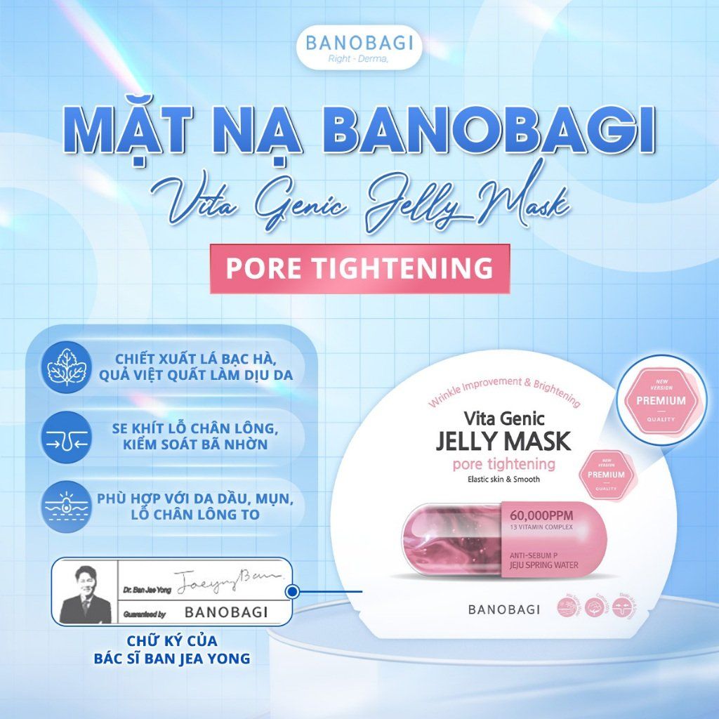 Mặt Nạ Banobagi Vita Genic Jelly Mask Dưỡng Da Trắng Khỏe 30gr