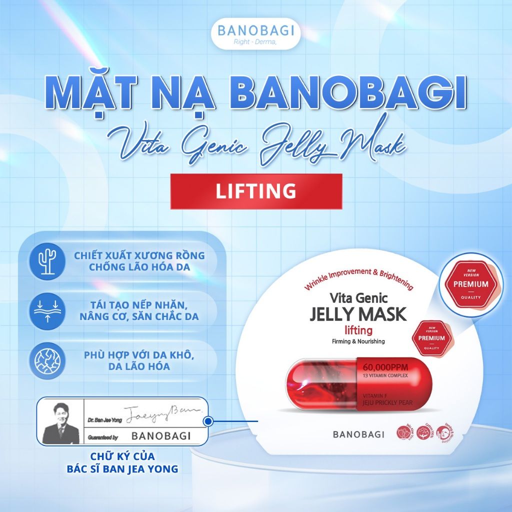 Mặt Nạ Banobagi Vita Genic Jelly Mask Dưỡng Da Trắng Khỏe 30gr