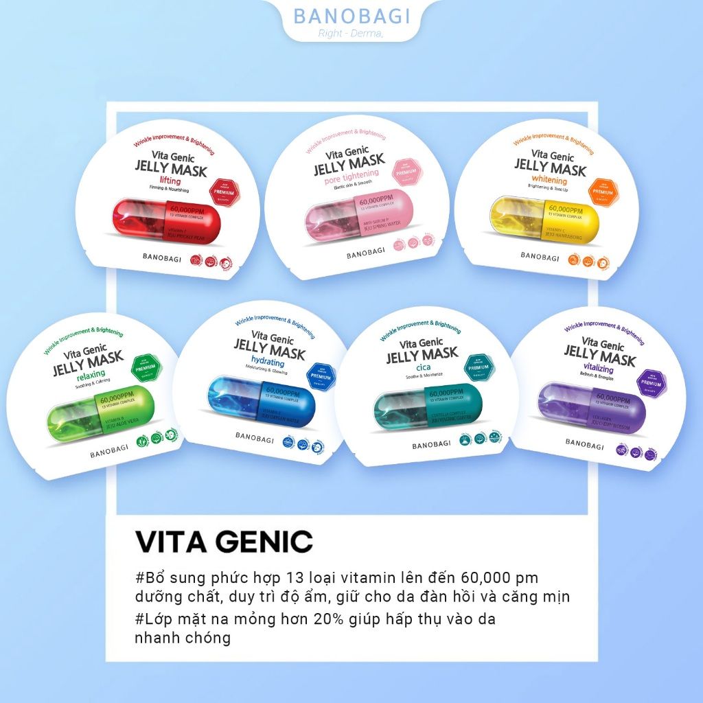 Mặt Nạ Banobagi Vita Genic Jelly Mask Dưỡng Da Trắng Khỏe 30gr