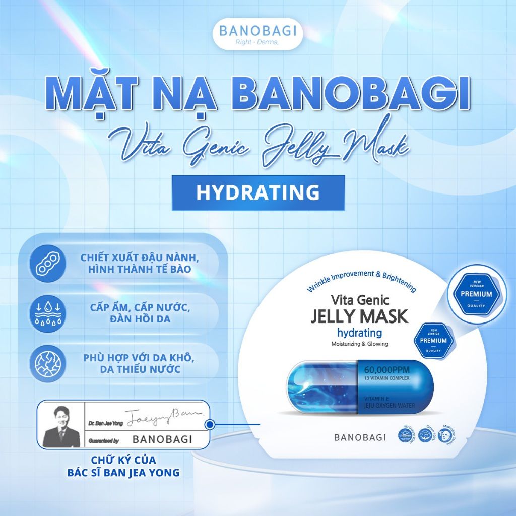 Mặt Nạ Banobagi Vita Genic Jelly Mask Dưỡng Da Trắng Khỏe 30gr