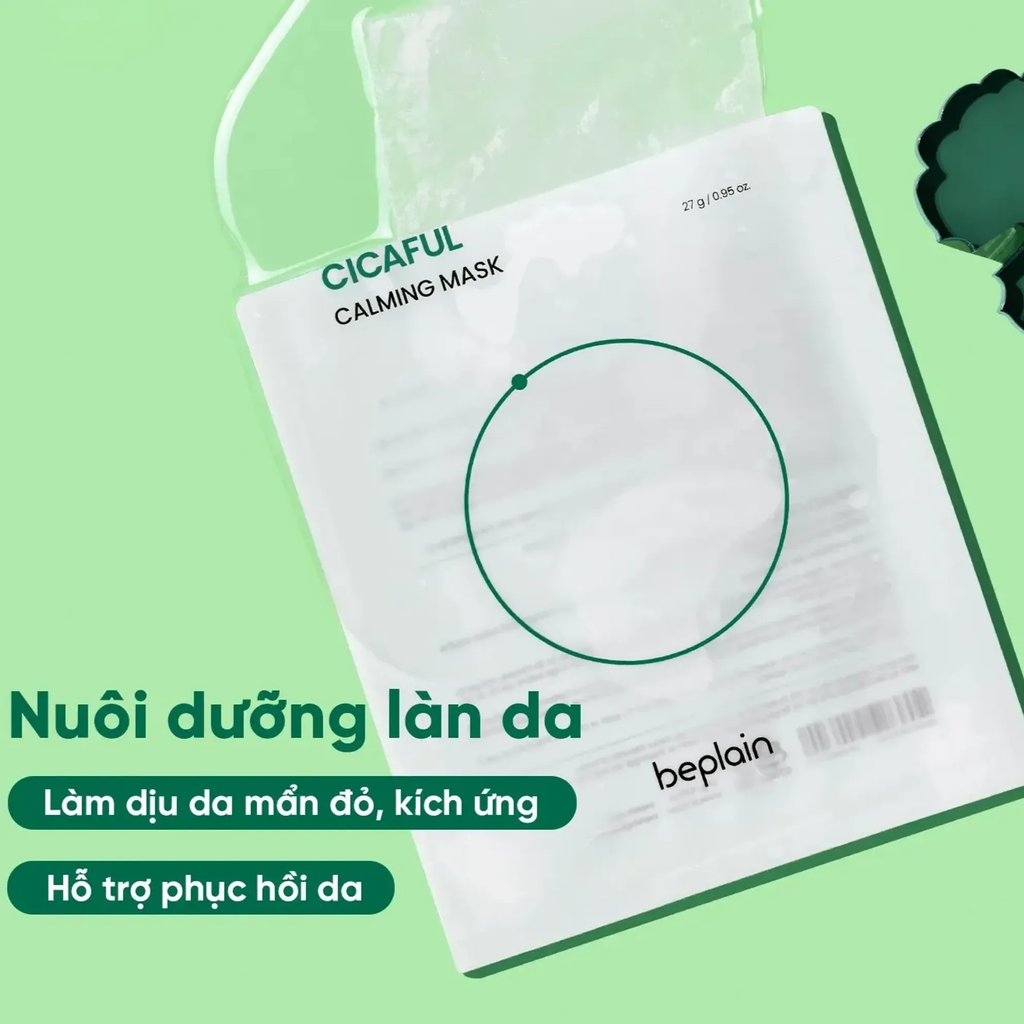 Mặt Nạ Beplain Cicaful Calming Mask Làm Dịu Da 27g