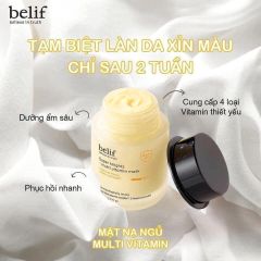 Combo 3 Món Mặt Nạ Ngủ Belif Super Knights - Multi Vitamin Mask 75ml + Kem Dưỡng Belif The True Cream - Aqua Bomb 10ml + Tinh Chất Belif Numero 10 Essence 35ml