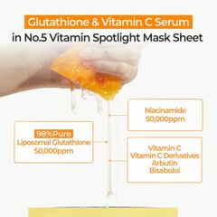 Mặt Nạ Numbuzin No.5 Vita-C Spotlight Sheet Mask Làm Sáng Da 27ml