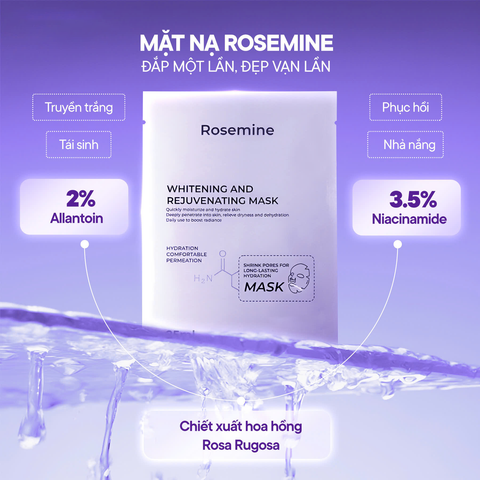 Mặt Nạ Rosemine Whitening And Rejuvenating Mask Dưỡng Trắng Da 25ml
