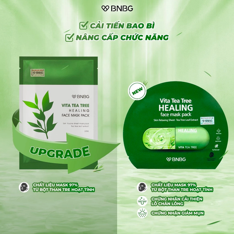 Mặt Nạ Tràm Trà BNBG Vita Teatree Healing Face Mask Pack Giảm Mụn 30ml