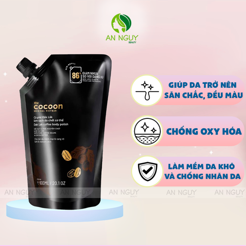 Tẩy Tế Bào Chết Body Cocoon Dak Lak Coffee Body Polish Cà Phê Đắk Lắk 600ml