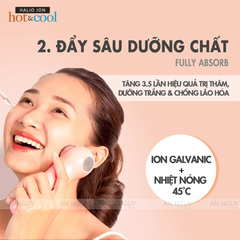 Máy Đẩy Tinh Chất HALIO Ion Hot & Cool Beauty Device Nâng Cơ Mặt, Dưỡng Sáng