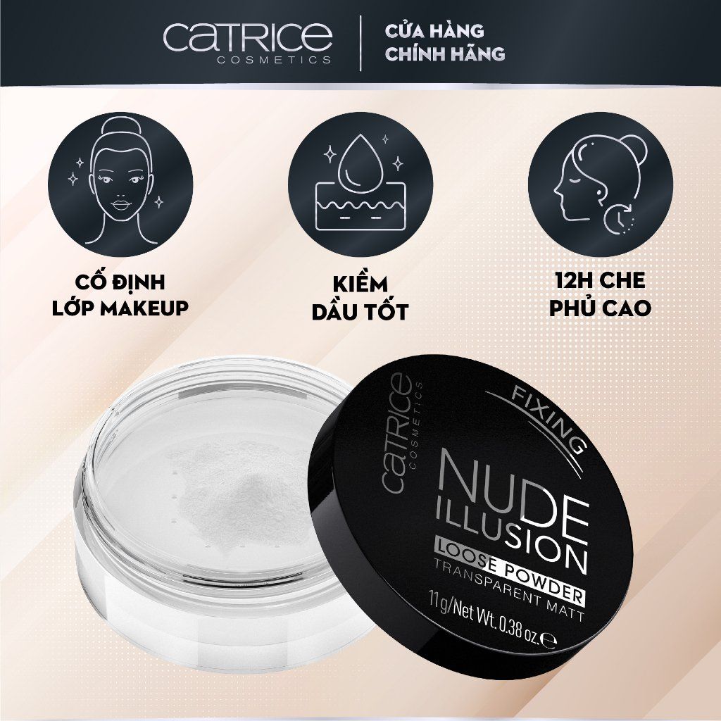 Phấn Phủ Dạng Bột Catrice Nude Illusion Loose Powder Transparent Matt 11g