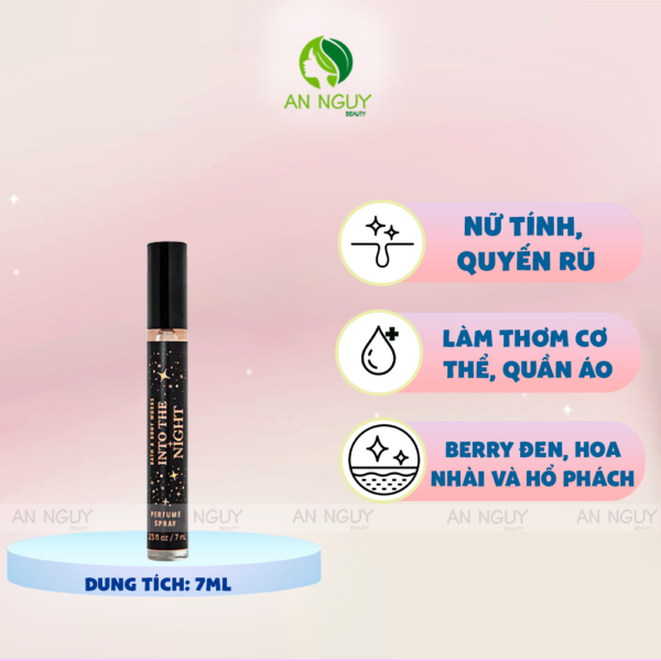 Xịt Thơm Bath & Body Works Into The Night Fine Fragrance Mist Hương Thơm Quyến Rũ