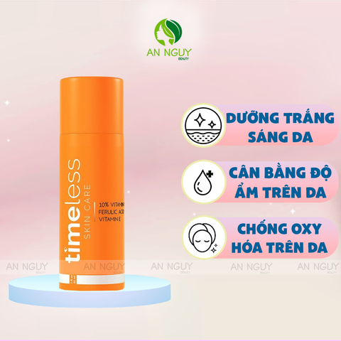 Tinh Chất Sáng Da Timeless 10% Vitamin C + E Ferulic Acid Serum Mờ Vết Thâm 30ml