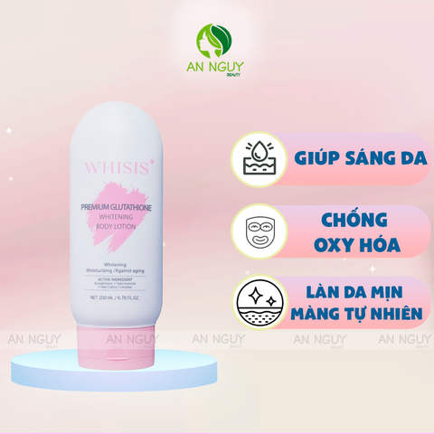 Kem Dưỡng Thể Body Ban Đêm Whisis Premium Glutathione Whitening Body Lotion 200ml