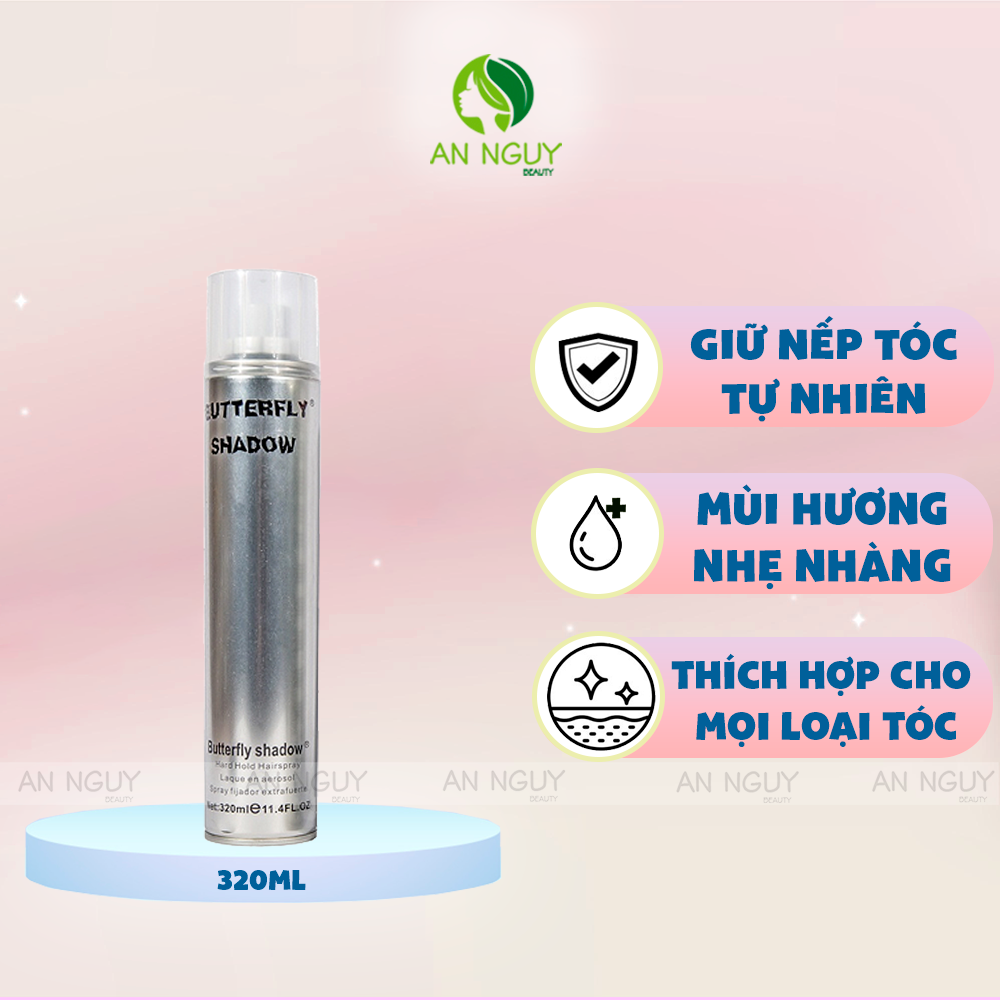 Gôm Xịt Giữ Nếp Tóc Butterfly Shadow Tạo Kiếu Cho Mái Tóc