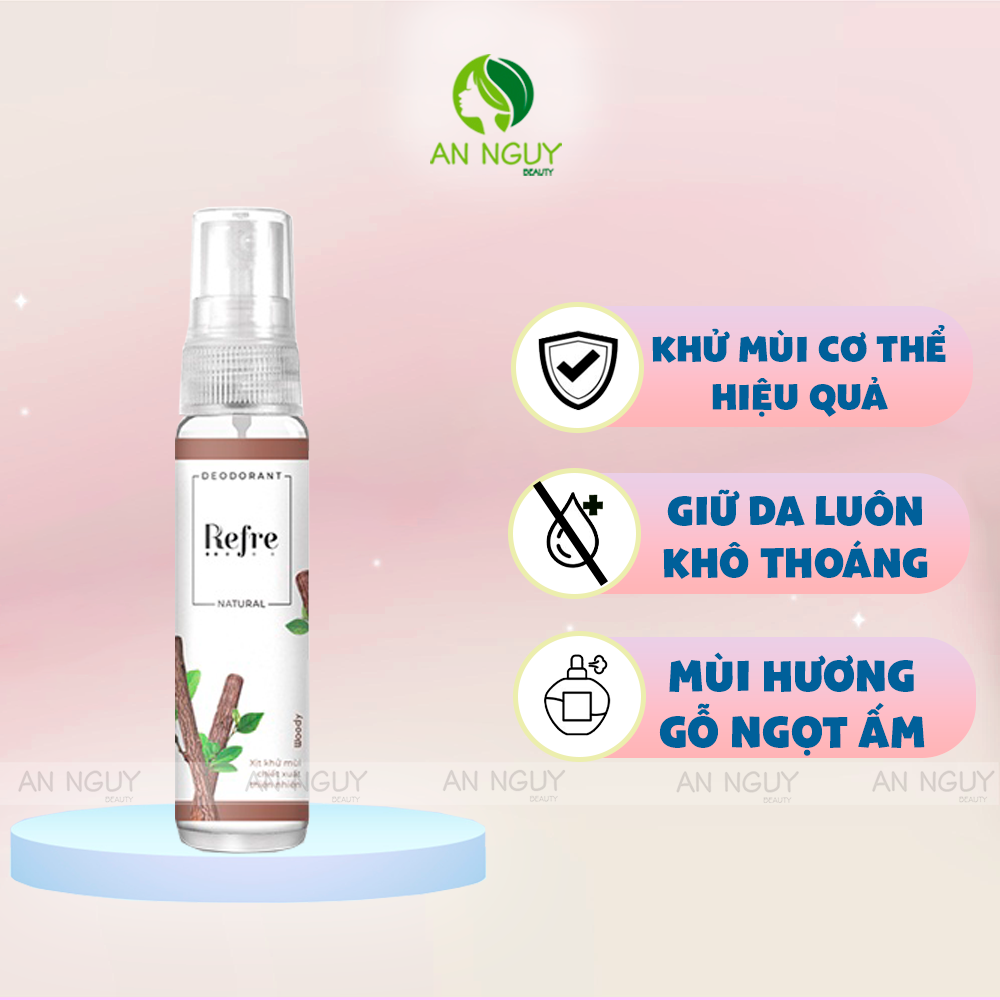 Xịt Khử Mùi Refre Natural Deodorant Mist 30ml