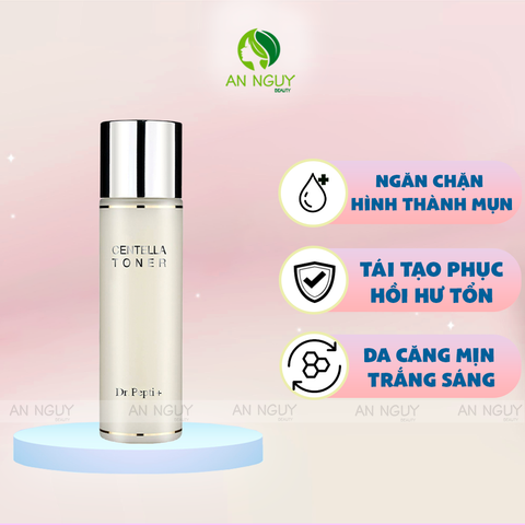 Nước Hoa Hồng Dr.Pepti Centella Toner Chiết Xuất Rau Má Làm Dịu Da 180ml