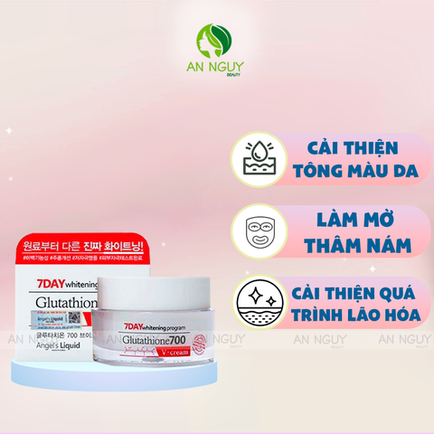 Kem Dưỡng Trắng Angel’s Liquid 7 Days Whitening Program Glutathione700 V-Cream 50ml