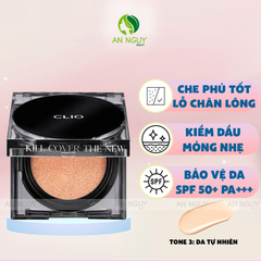 Phấn Nước Clio Kill Cover The New Founwear Cushion SPF 50+/PA+++ (Kèm Lõi) 15g x 2