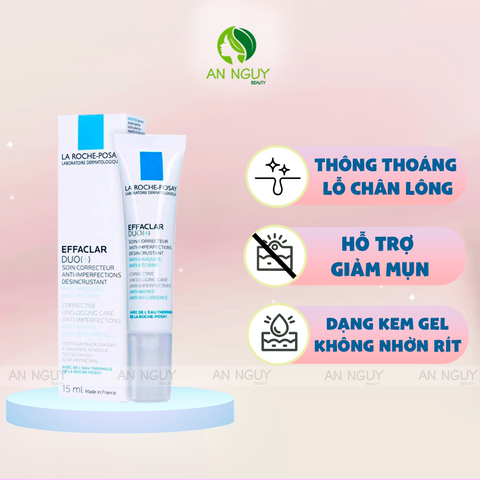 Kem Dưỡng La Roche-Posay Effaclar Duo+ Giảm Mụn, Ngừa Thâm